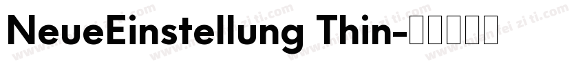 NeueEinstellung Thin字体转换